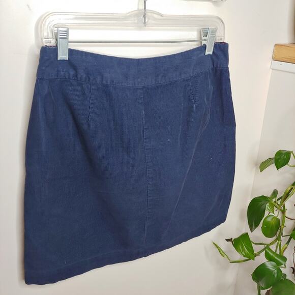 Vineyard Vines Corduroy Button Skirt, Navy, 4 - Picture 6 of 8